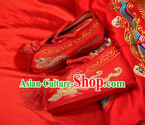 Chinese Shoes Wedding Shoes Opera Shoes Hanfu Shoes Red Embroidered Shoes for Women