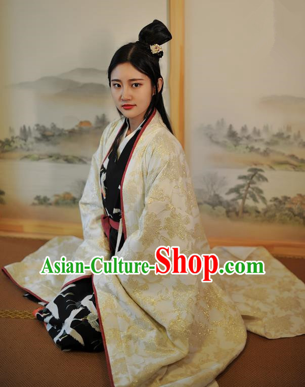 Traditional Chinese Ancient Aristocratic Lady Peri Hanfu Dress Han Dynasty Historical Costumes for Women