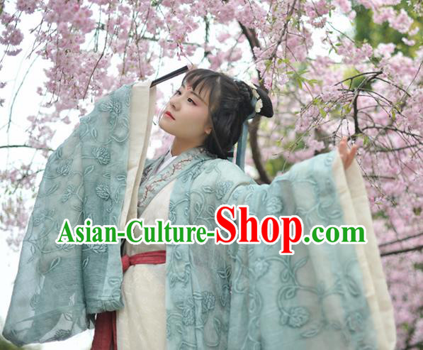 Chinese Ancient Palace Lady Hanfu Dress Traditional Jin Dynasty Imperial Concubine Historical Costumes for Women