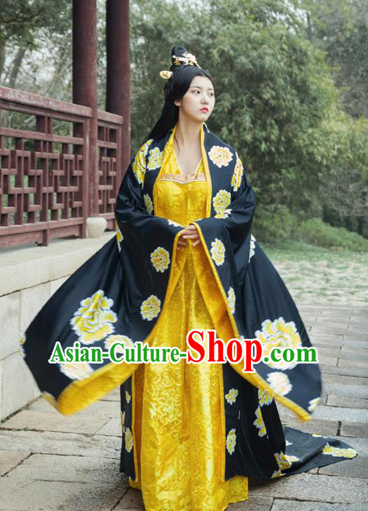 Traditional Chinese Ancient Drama Palace Lady Costumes Tang Dynasty Imperial Consort Hanfu Dress for Women