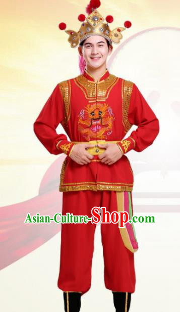 Chinese Traditional Folk Dance Costumes Ancient Beijing Opera Takefu Clothing for Men