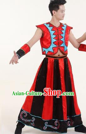 Chinese Traditional Folk Dance Costumes Yangko Dance Clothing for Men