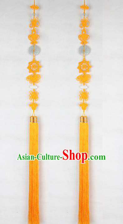 Chinese Traditional Buddhist Supply Monk Buddhism Accessories Monks Yellow Tassel Pendant