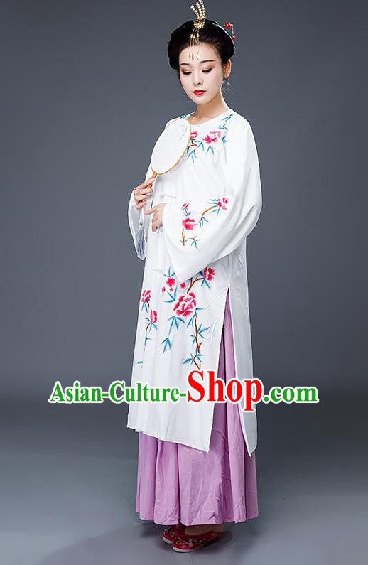 Traditional Chinese Ming Dynasty Drama Costumes Ancient Nobility Lady Embroidered Hanfu Dress and Cloak for Women