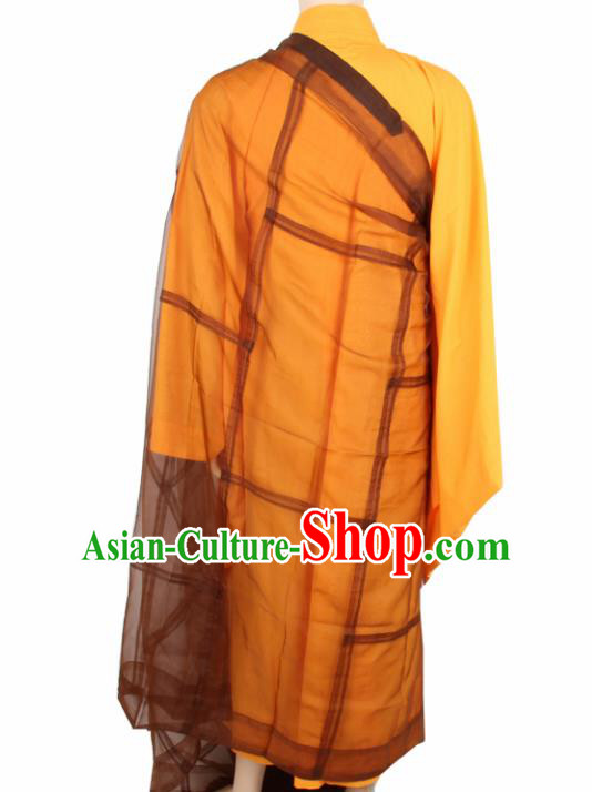 Chinese Traditional Buddhist Silk Cassock Monk Costumes Buddhism Dharma Assembly Monks Clothing for Men