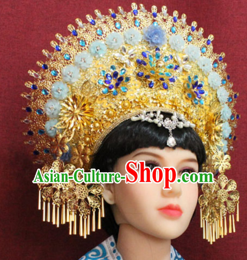 Top Traditional Thailand Empress Hair Jewelry Princess Crown Hat