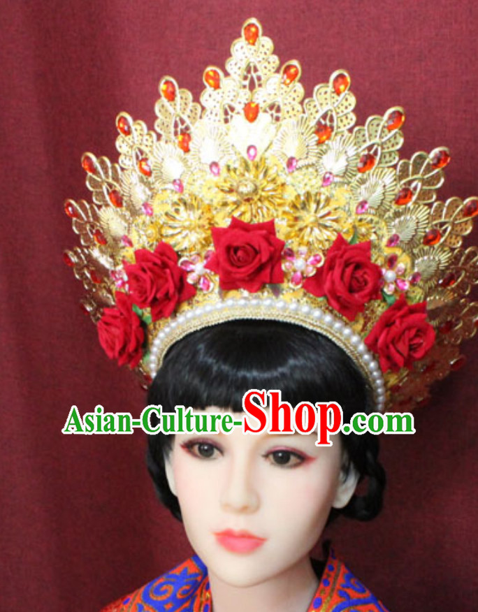 Top Traditional Thailand Empress Imperial Hair Accessories Princess Crown Hat