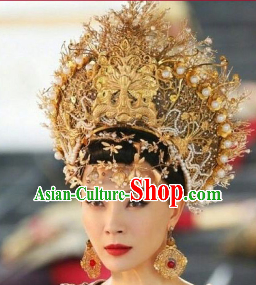 Top Traditional Thailand Empress Imperial Crown Hair Accessories Princess Headwear