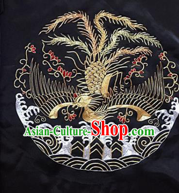 Chinese Traditional Embroidery Craft Embroidered Phoenix Patches Embroidering Accessories