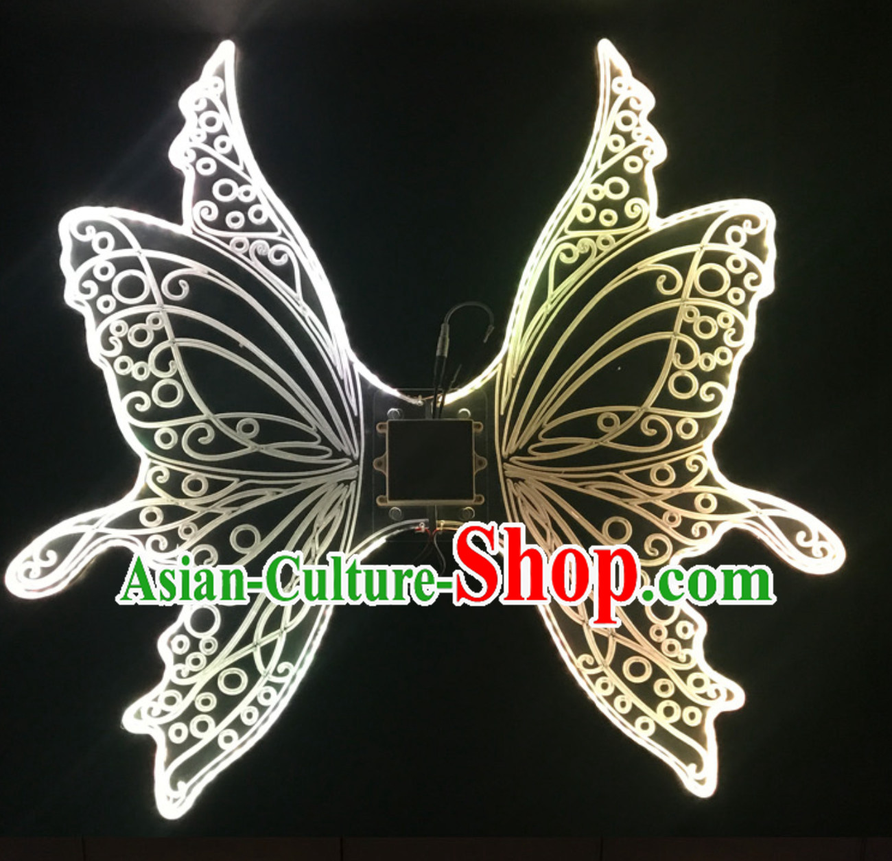 Professional Stage Performance LED Lights Luminous Big Wings Butterfly Dance Costumes Dancing Costume Complete Set