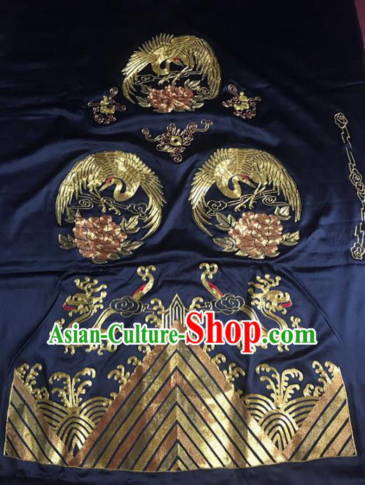 Chinese Traditional Handmade Embroidery Craft Embroidered Cloth Patches Embroidering Silk Piece