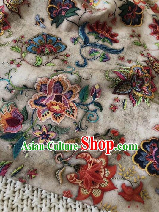 Chinese Traditional Embroidered Flowers Silk Patches Handmade Embroidery Craft