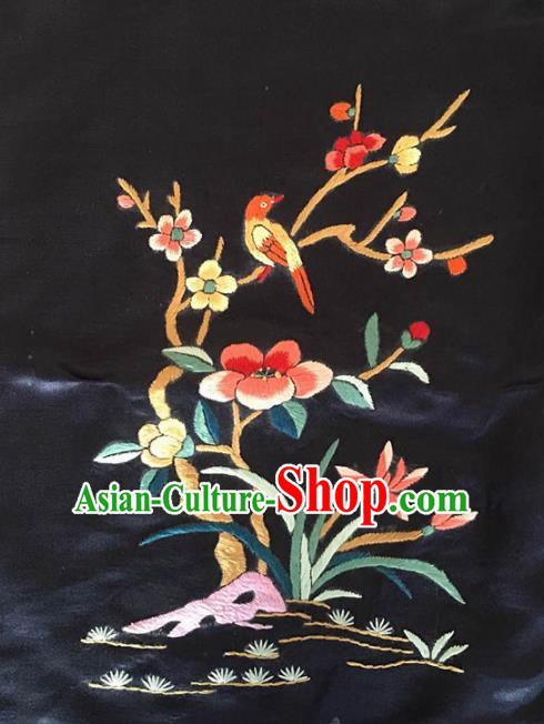 Asian Chinese Traditional Embroidered Silk Patches Handmade Embroidery Craft