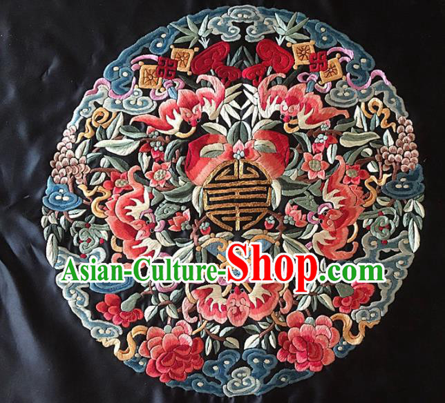 Asian Chinese Traditional Embroidered Silk Patches Handmade Embroidery Craft