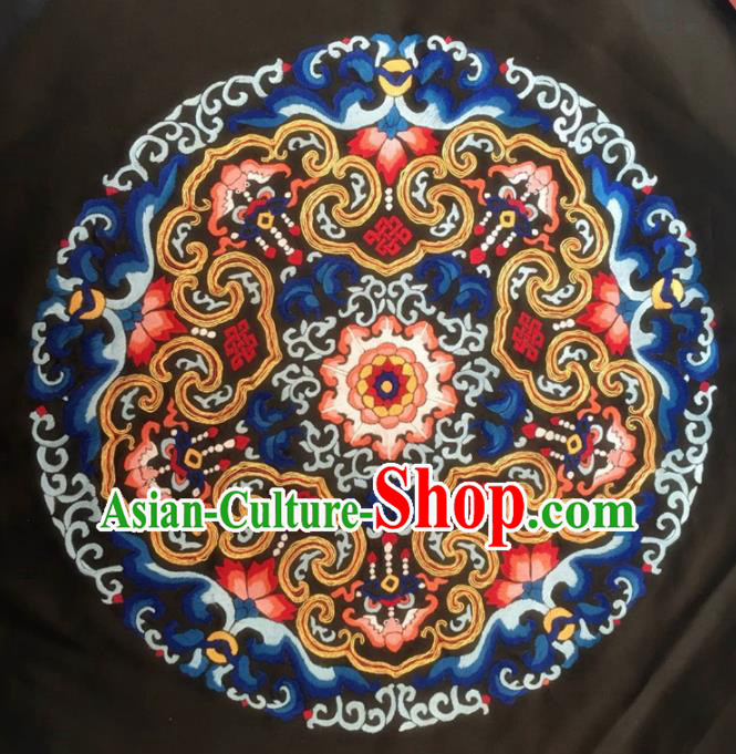 Asian Chinese Traditional Embroidered Silk Patches Handmade Embroidery Craft