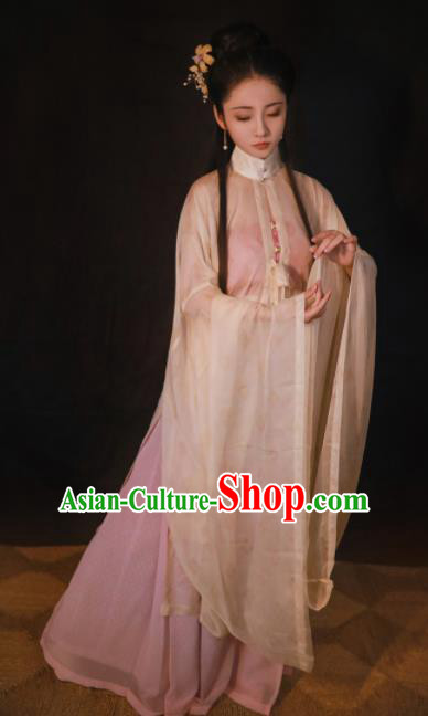 Chinese Traditional Ming Dynasty Palace Women Silk Historical Costumes Ancient Princess Hanfu Dress Complete Set