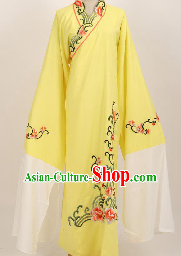 Professional Chinese Traditional Beijing Opera Niche Yellow Robe Ancient Scholar Costume for Men