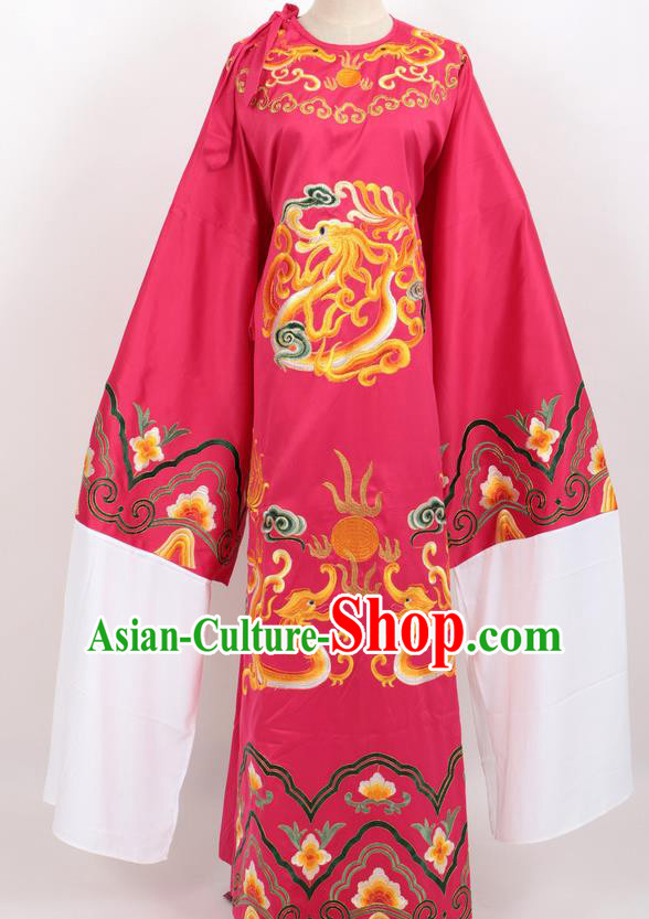 Professional Chinese Traditional Beijing Opera Niche Rosy Ceremonial Robe Ancient Number One Scholar Costume for Men