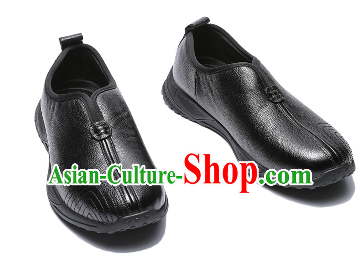 Chinese Classical Warrior Black Shoes Boots for Men