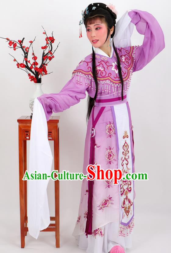 Professional Chinese Traditional Beijing Opera Diva Purple Dress Ancient Imperial Consort Costumes for Women