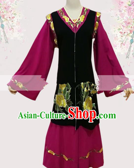 Professional Chinese Traditional Beijing Opera Stand By Dress Ancient Old Female Costume for Women