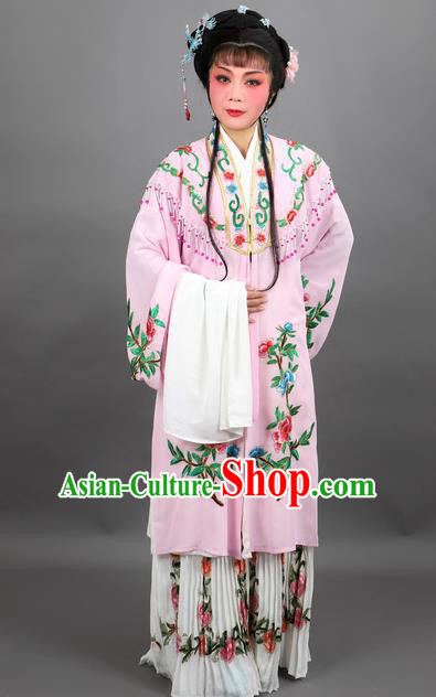 Professional Chinese Traditional Beijing Opera Pink Cloak Ancient Nobility Lady Costume for Women