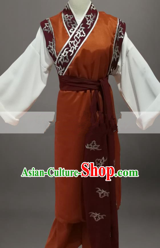 Professional Chinese Traditional Beijing Opera Old Male Brown Clothing Ancient Landlord Costume for Men