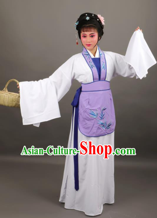 Professional Chinese Traditional Beijing Opera Maidservants Dress Ancient Country Lady Costume for Women