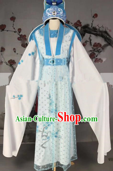 Professional Chinese Traditional Beijing Opera Niche Clothing Ancient Scholar Costume and Hat for Men