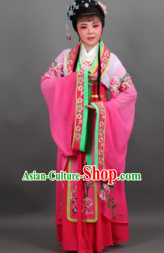 Chinese Traditional Peking Opera Diva Empress Rosy Dress Ancient Court Queen Costume for Women