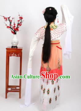 Chinese Traditional Peking Opera Actress Hua Tan Orange Dress Ancient Rich Lady Costume for Women