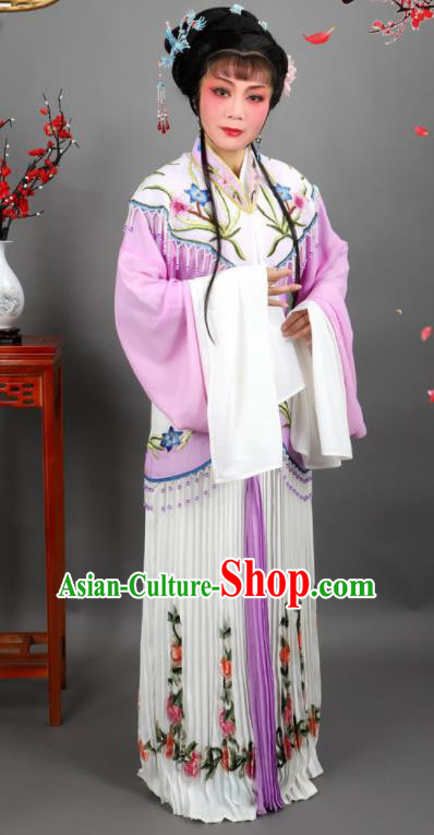 Professional Chinese Traditional Peking Opera Diva Purple Dress Ancient Palace Princess Costume for Women