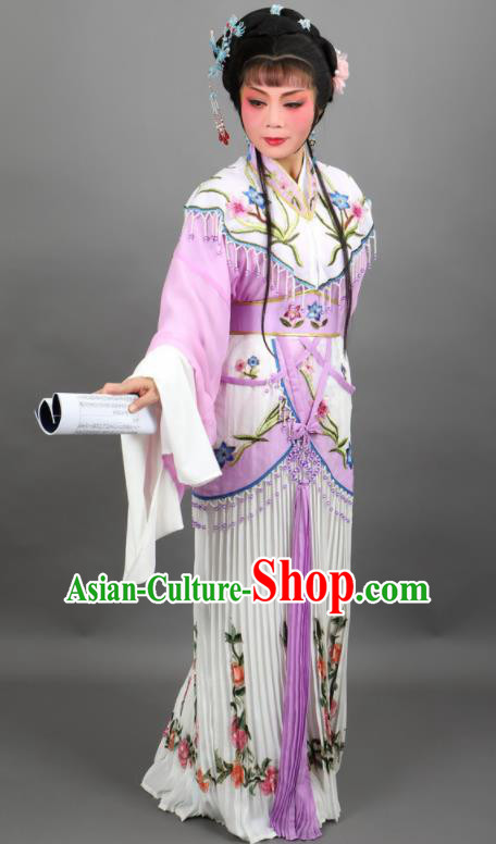 Professional Chinese Traditional Peking Opera Diva Purple Dress Ancient Palace Princess Costume for Women