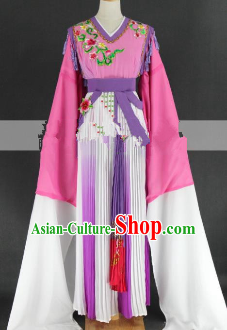 Professional Chinese Traditional Peking Opera Pink Dress Ancient Palace Maid Costume for Women