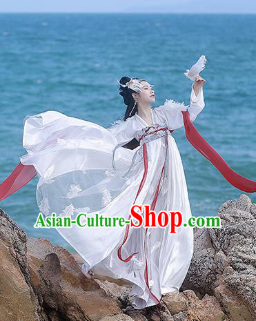 Asian Chinese Tang Dynasty Princess Hanfu Dress Traditional Ancient Myth Goddess Costumes for Women