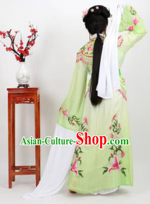 Chinese Traditional Peking Opera Actress Court Princess Green Dress Ancient Palace Lady Costume for Women