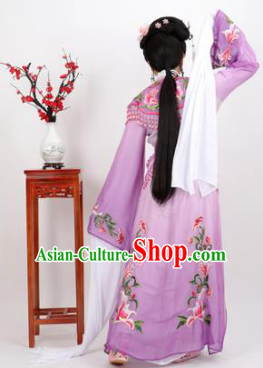 Chinese Traditional Peking Opera Actress Court Princess Purple Dress Ancient Palace Lady Costume for Women
