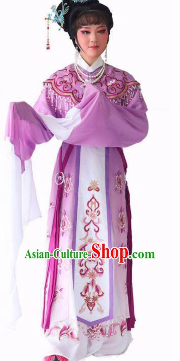 Chinese Traditional Peking Opera Princess Purple Dress Ancient Imperial Consort Costume for Women