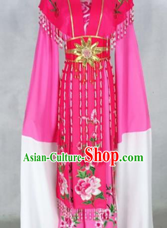 Chinese Traditional Peking Opera Rosy Dress Ancient Imperial Consort Costume for Women