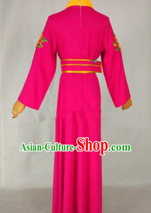 Chinese Traditional Peking Opera Young Lady Rosy Dress Ancient Servant Girl Costume for Women