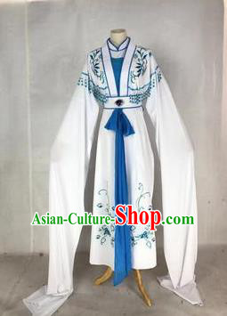 Chinese Traditional Peking Opera Actress Blue Dress Ancient Rich Lady Costume for Women