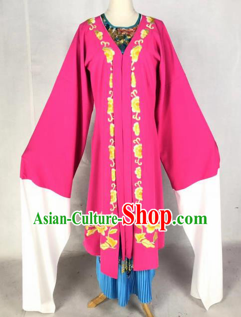 Chinese Traditional Peking Opera Actress Rosy Dress Ancient Court Lady Costume for Women