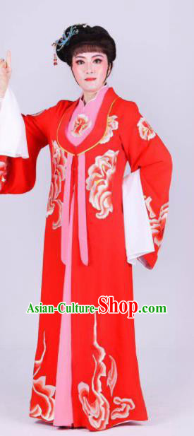 Chinese Traditional Peking Opera Actress Wang Xifeng Red Dress Ancient Empress Costume for Women
