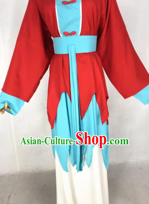 Chinese Traditional Peking Opera Female Prisoner Red Dress Ancient Inmates Dou E Costume for Women