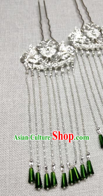 Chinese Traditional Hair Accessories Hanfu Tassel Hairpins Ancient Princess Headwear for Women