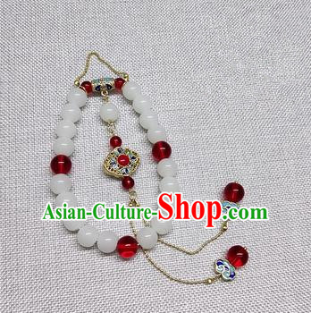 Chinese Traditional Hanfu Pendant Palace Red Brooch Accessories Ancient Qing Dynasty Queen Breastpin for Women