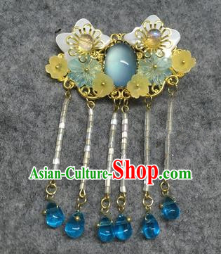 Chinese Traditional Hanfu Pendant Accessories Yellow Plum Brooch Ancient Qing Dynasty Queen Breastpin for Women