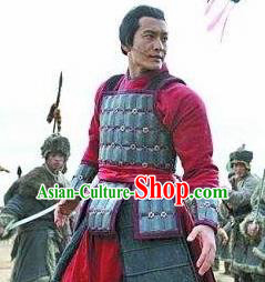 Chinese Ancient Southern Song Dynasty General Yue Fei Costumes Body Armor Complete Set