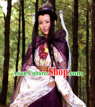 Chinese Ancient Mythology Goddess Sunv Hanfu Dress New Stone Age Court Princess Complete Set