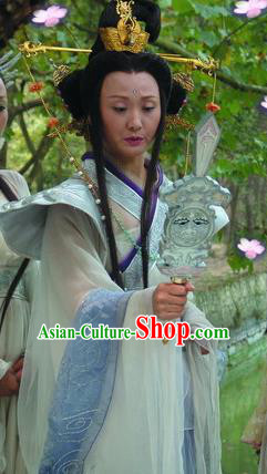 Chinese Ancient Mythology Goddess Hanfu Dress Queen Mother of the West Costumes Complete Set